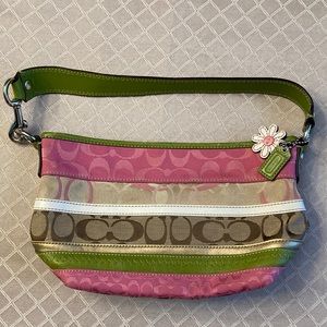 Coach Bleeker Signature Multi Stripe Mini Hobo Bag